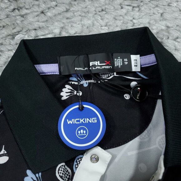 Ralph Lauren RLX Pickleball Sleeveless Polo Shirt Top Tailored Fit Black Size XS - Picture 4 of 9